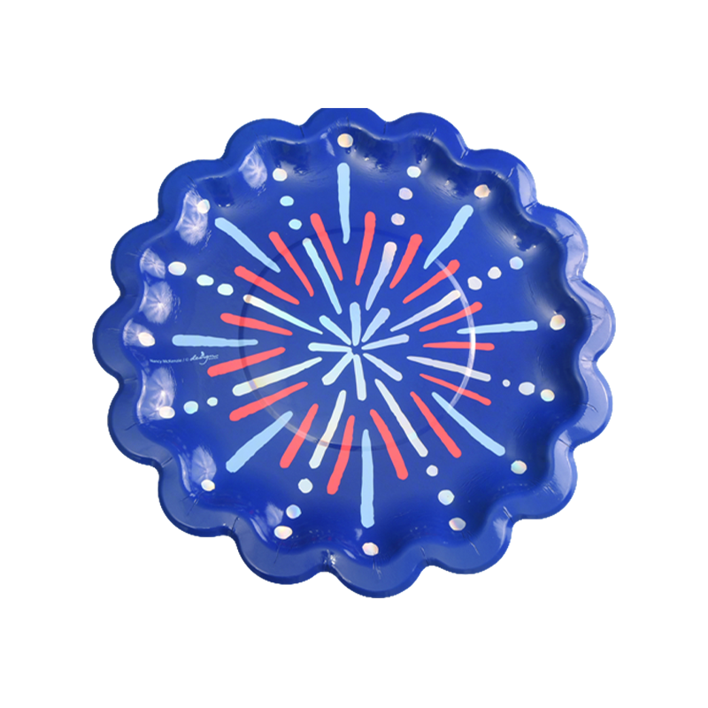 9-pulgada na Lace-Edged Paper Plate – Cardboard